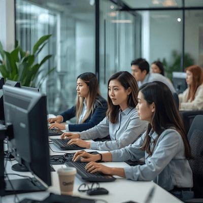 Dedicated developers working at Exaltation Technologies